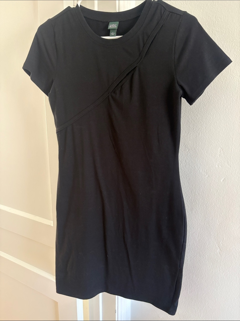 wild fable Black Short Sleeve Mini Dress